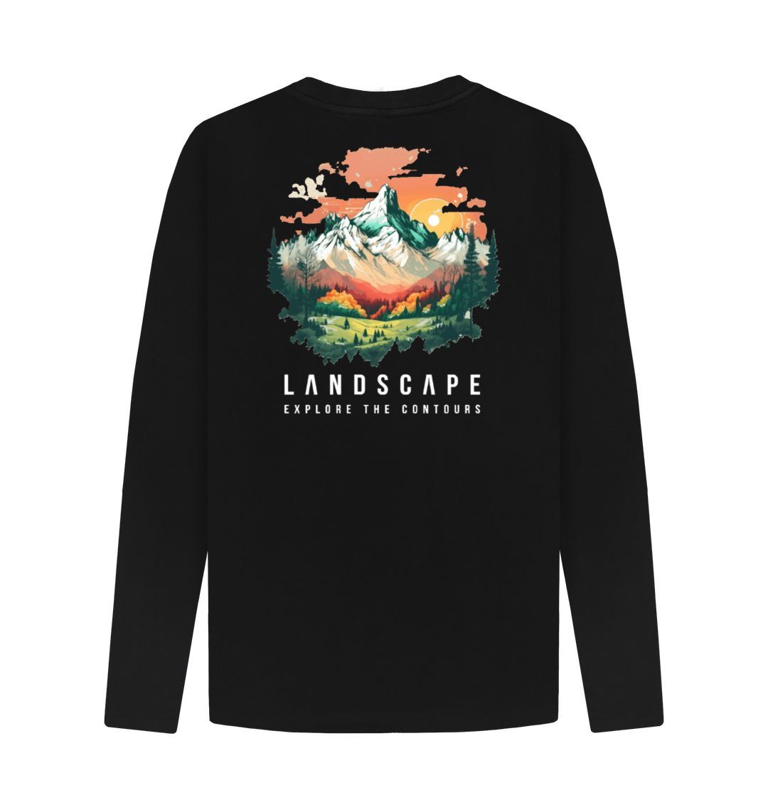 LANDSCAPE Sunset Mountain Long Sleeved T-shirt - Unisex