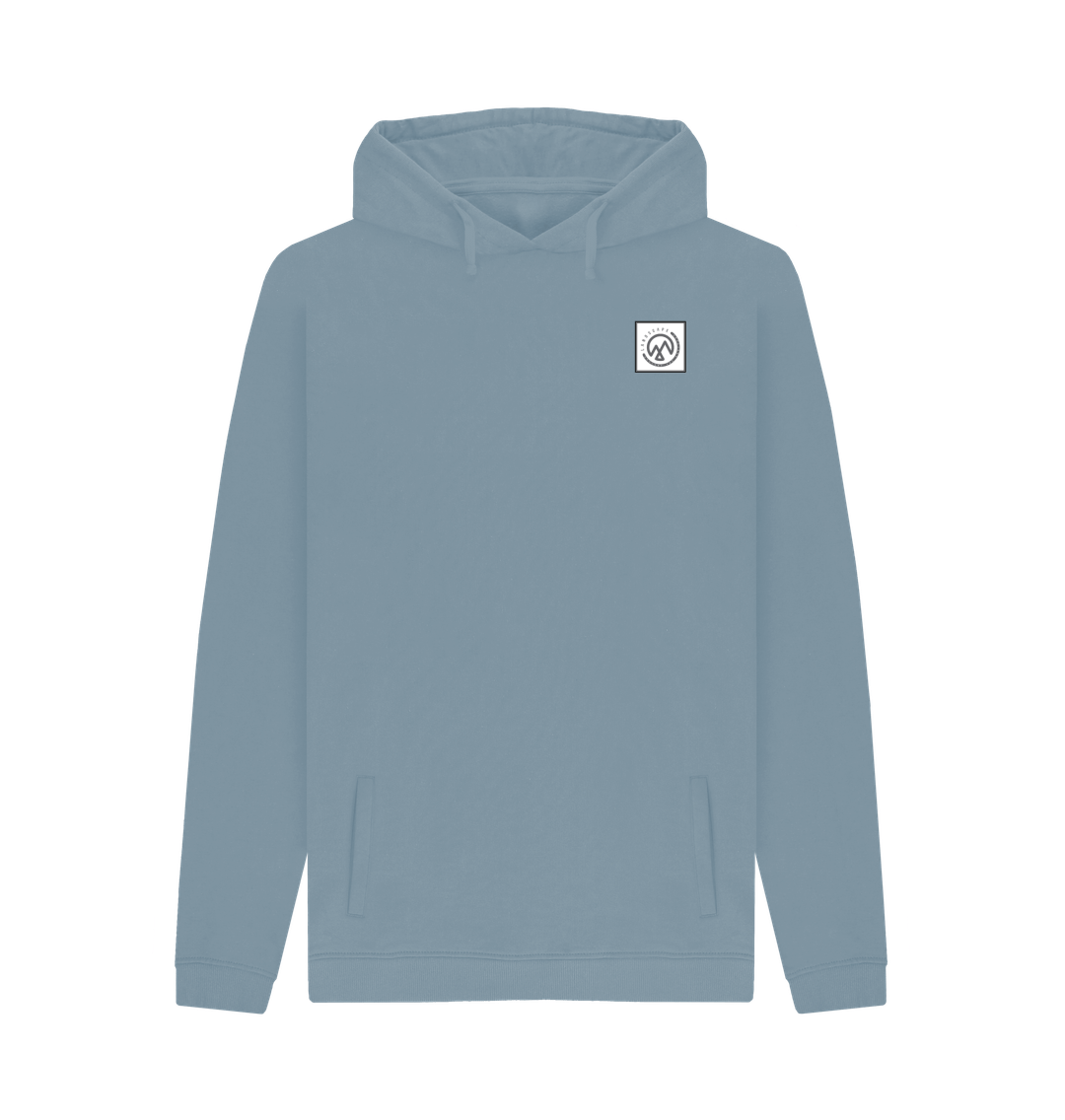 Stone Blue Printed Hoody Front