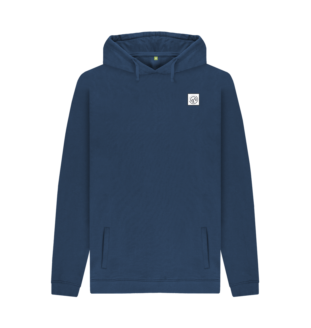 Navy Printed Hoody Front
