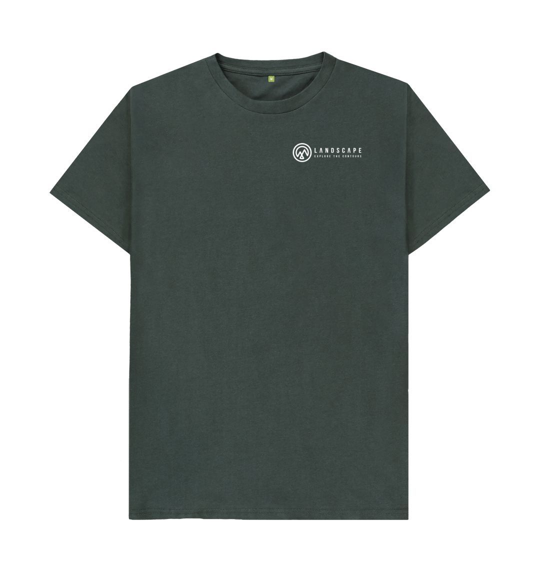 Dark Grey LANDSCAPE Sunset Logo Stamp Recyclable T - Shirt