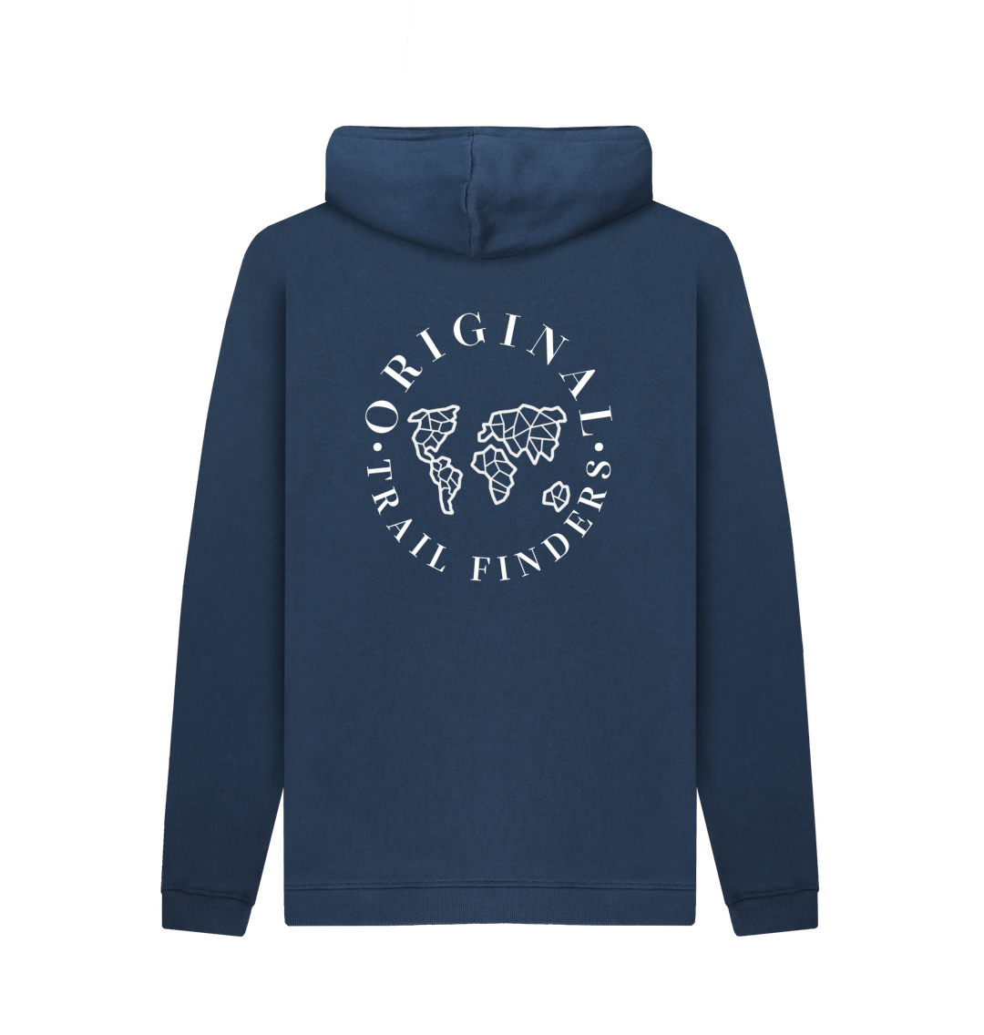 Navy Printed Hoody Back