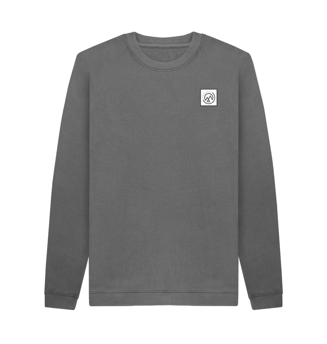 Slate Grey Printed Sweater Front