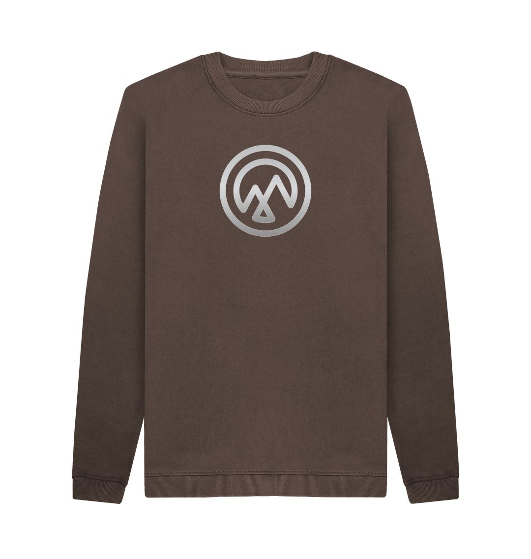 Chocolate LANDSCAPE Mountain Stencil Logo Unisex Jumper