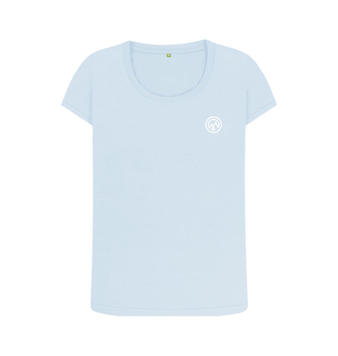 Sky Blue LANDSCAPE Pink Mountain View Women's Swoop T-shirt