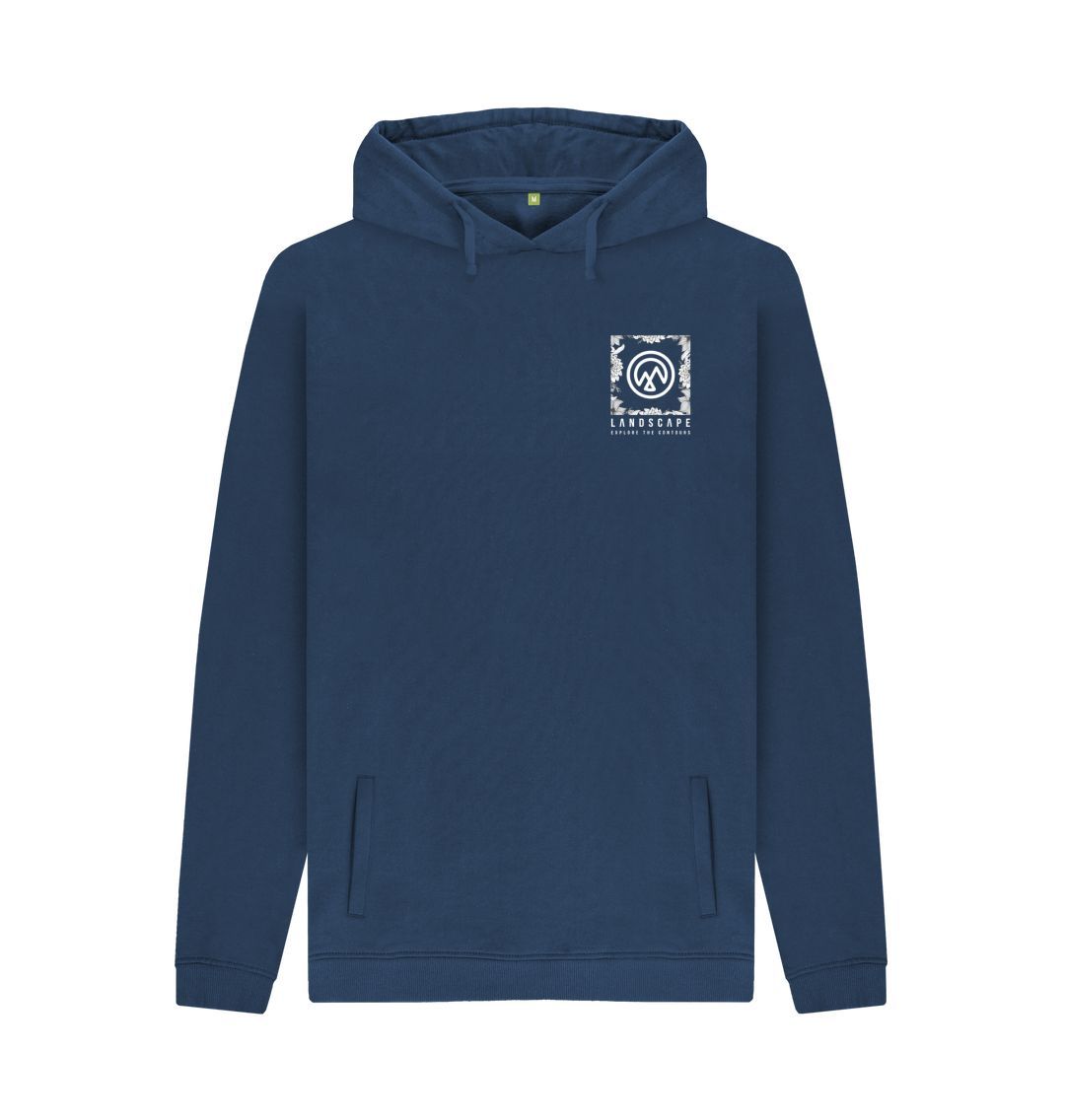 Navy LANDSCAPE Floral Logo Recyclable Unisex Hoodie