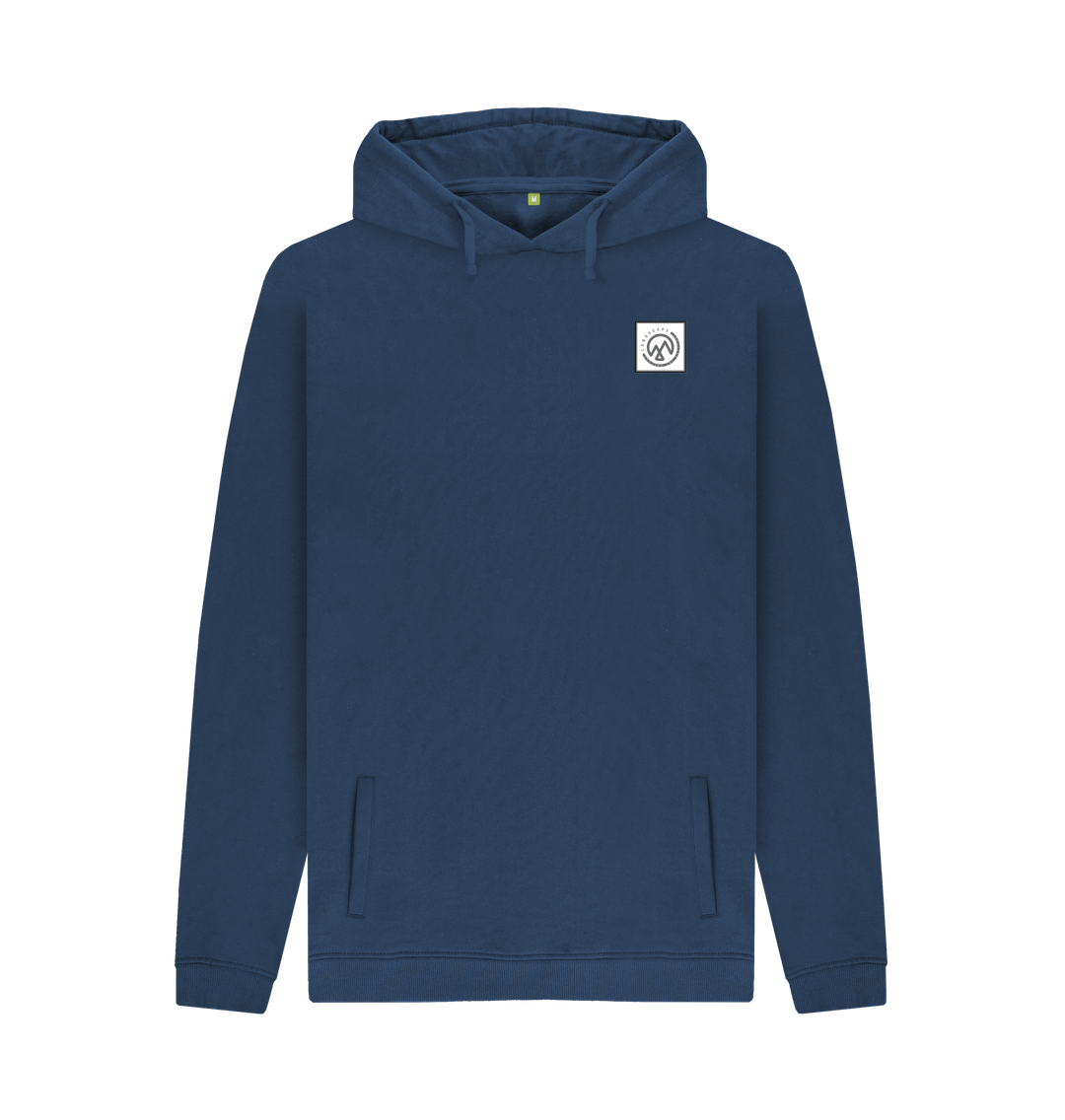 Navy Printed Hoody Front