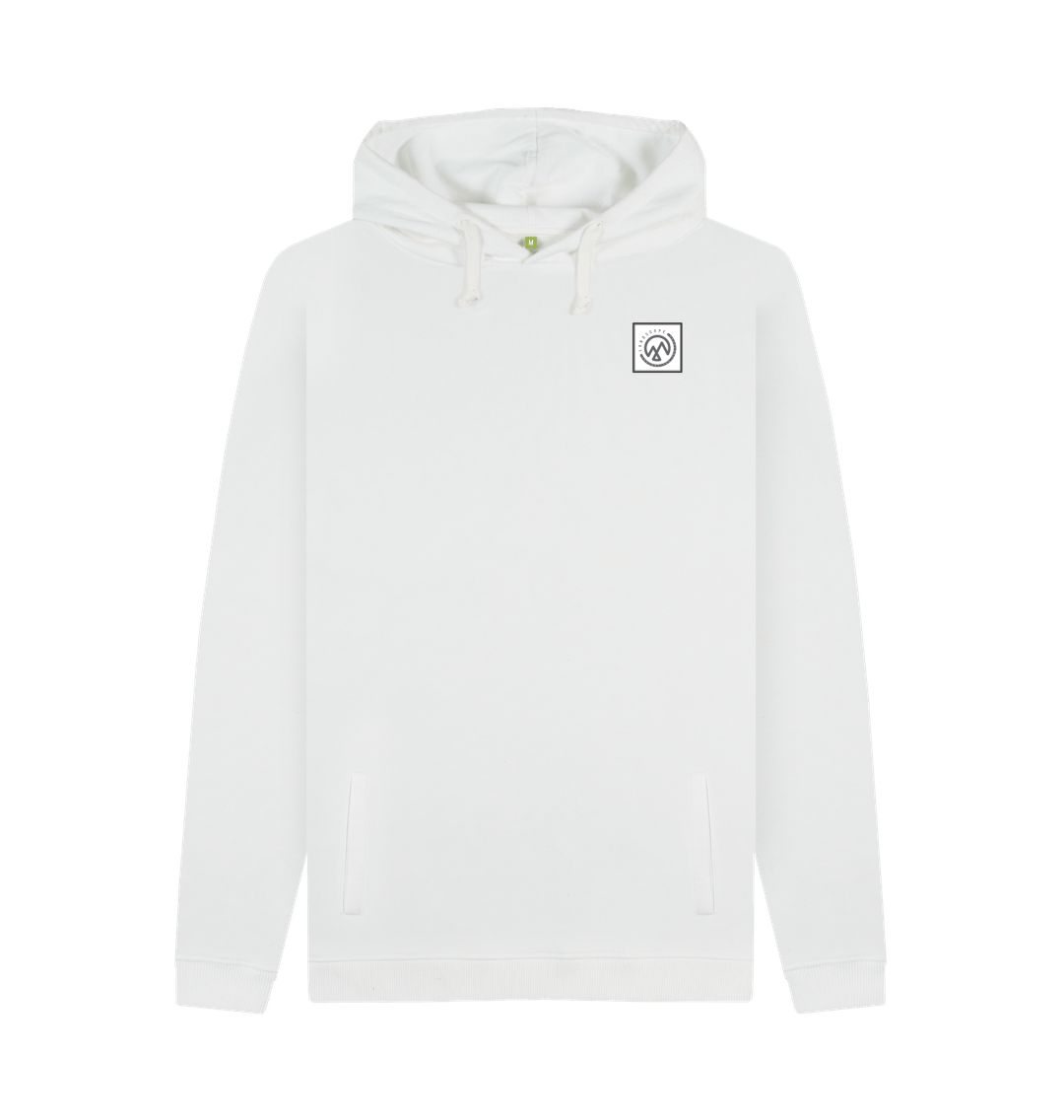 White LANDSCAPE Peaceful Minds Recyclable Unisex Hoodie