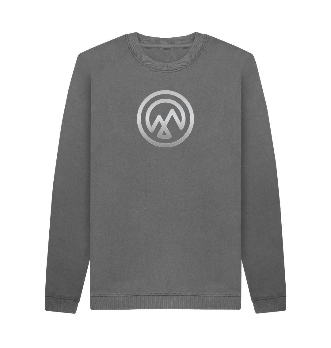 Slate Grey Printed Sweater Front