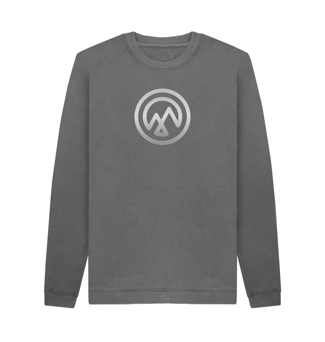 Slate Grey LANDSCAPE Mountain Stencil Logo Unisex Jumper