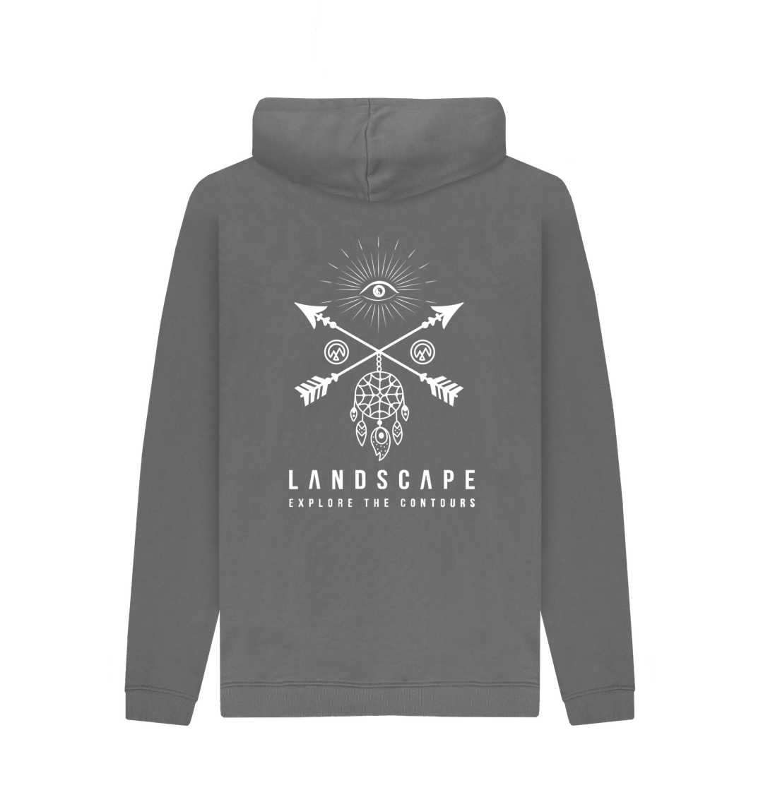Slate Grey Printed Hoody Back