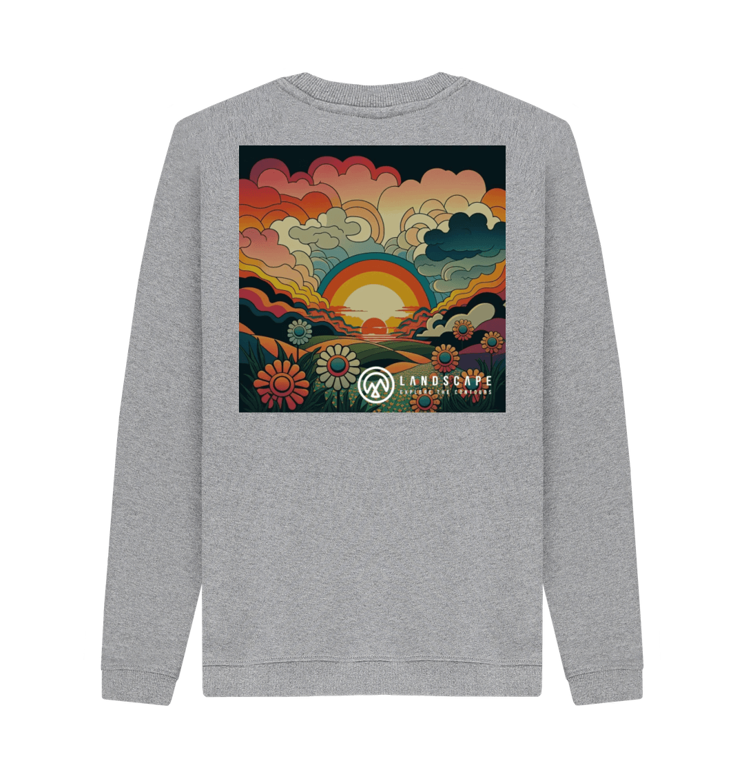 Light Heather Printed Sweater Back