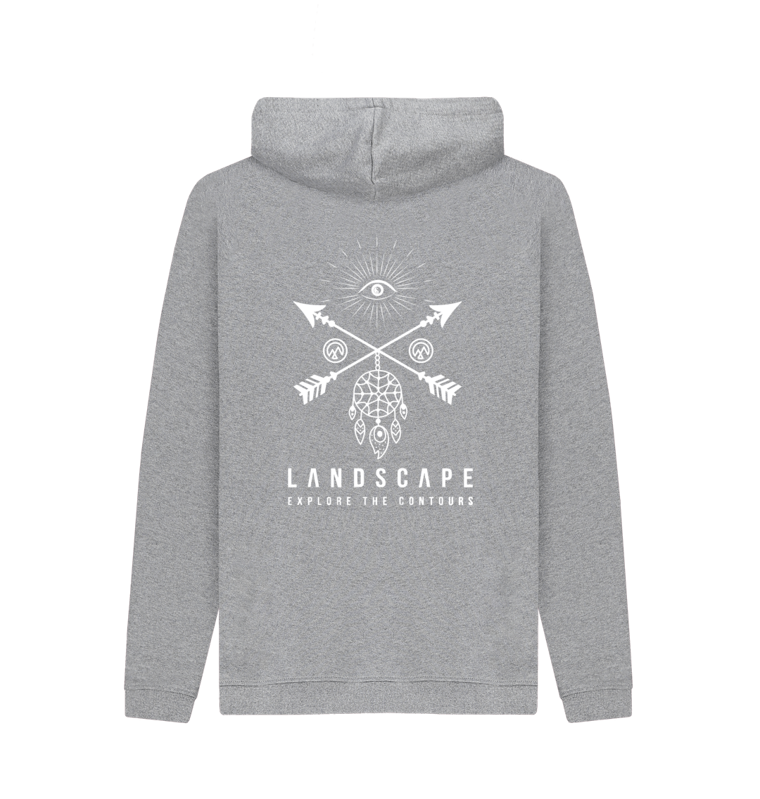 Light Heather Printed Hoody Back