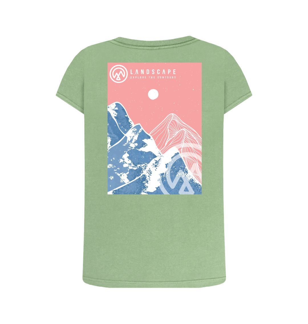 LANDSCAPE Pink Mountain View Women's Swoop T-shirt