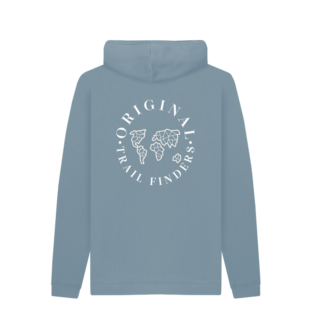 Stone Blue Printed Hoody Back