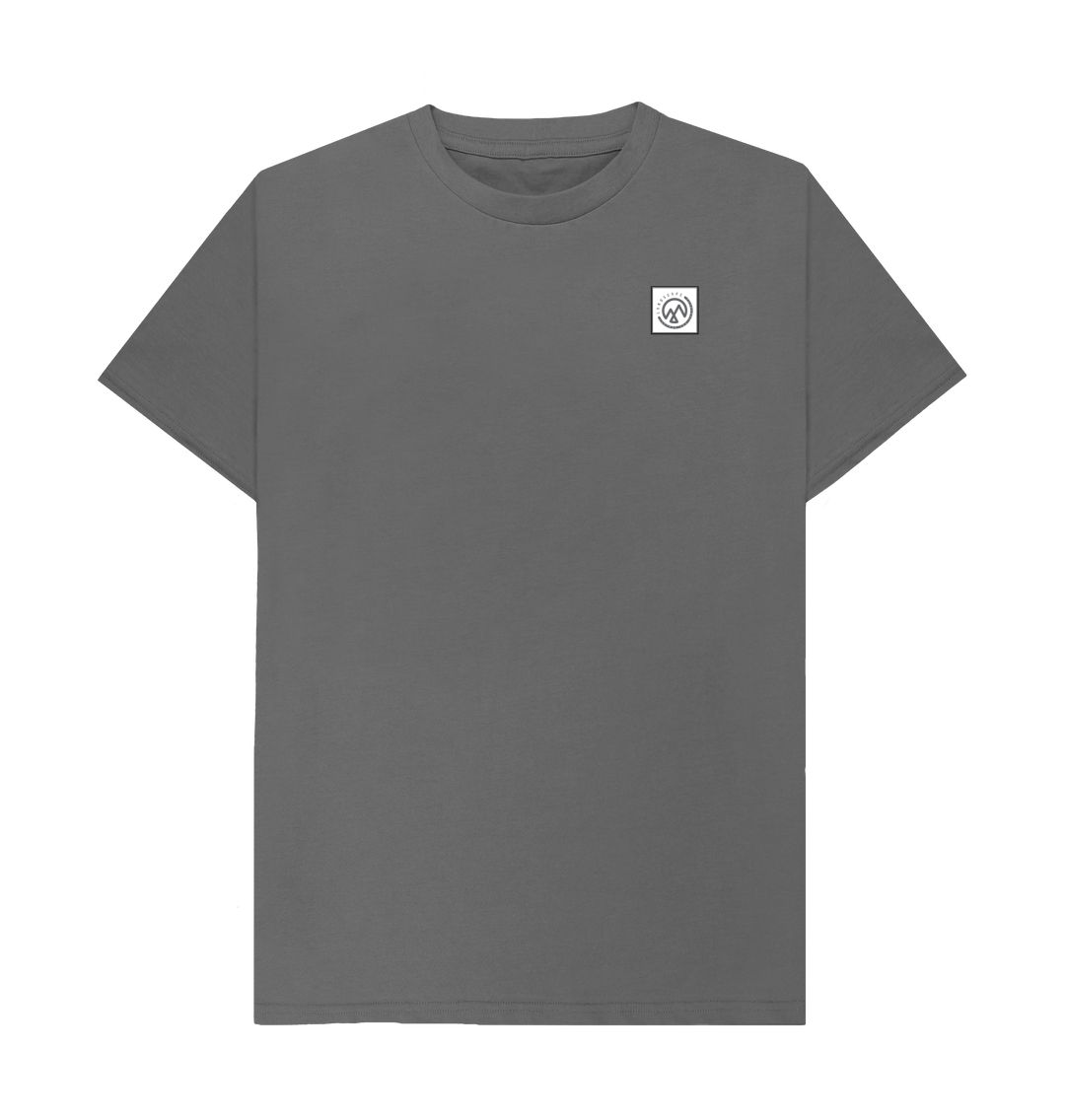 Slate Grey LANDSCAPE Contours Night Map Unisex Recyclable T Shirt