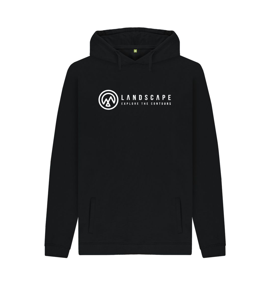 Black LANDSCAPE Big Wave Unisex Recyclable  Hoodie