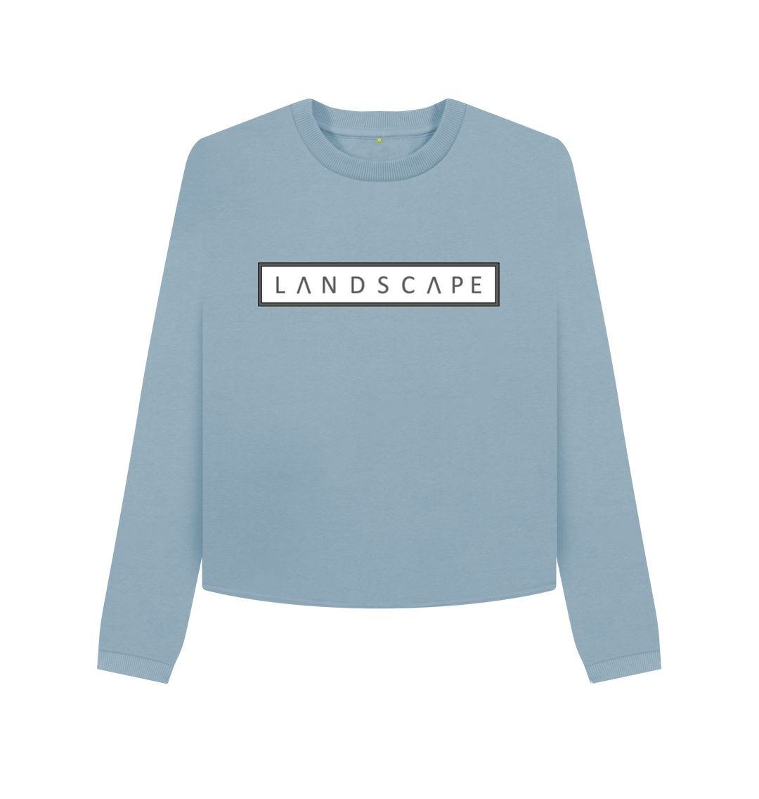 Stone Blue LANDSCAPE Reach The Rock Women's Boxy Jumper