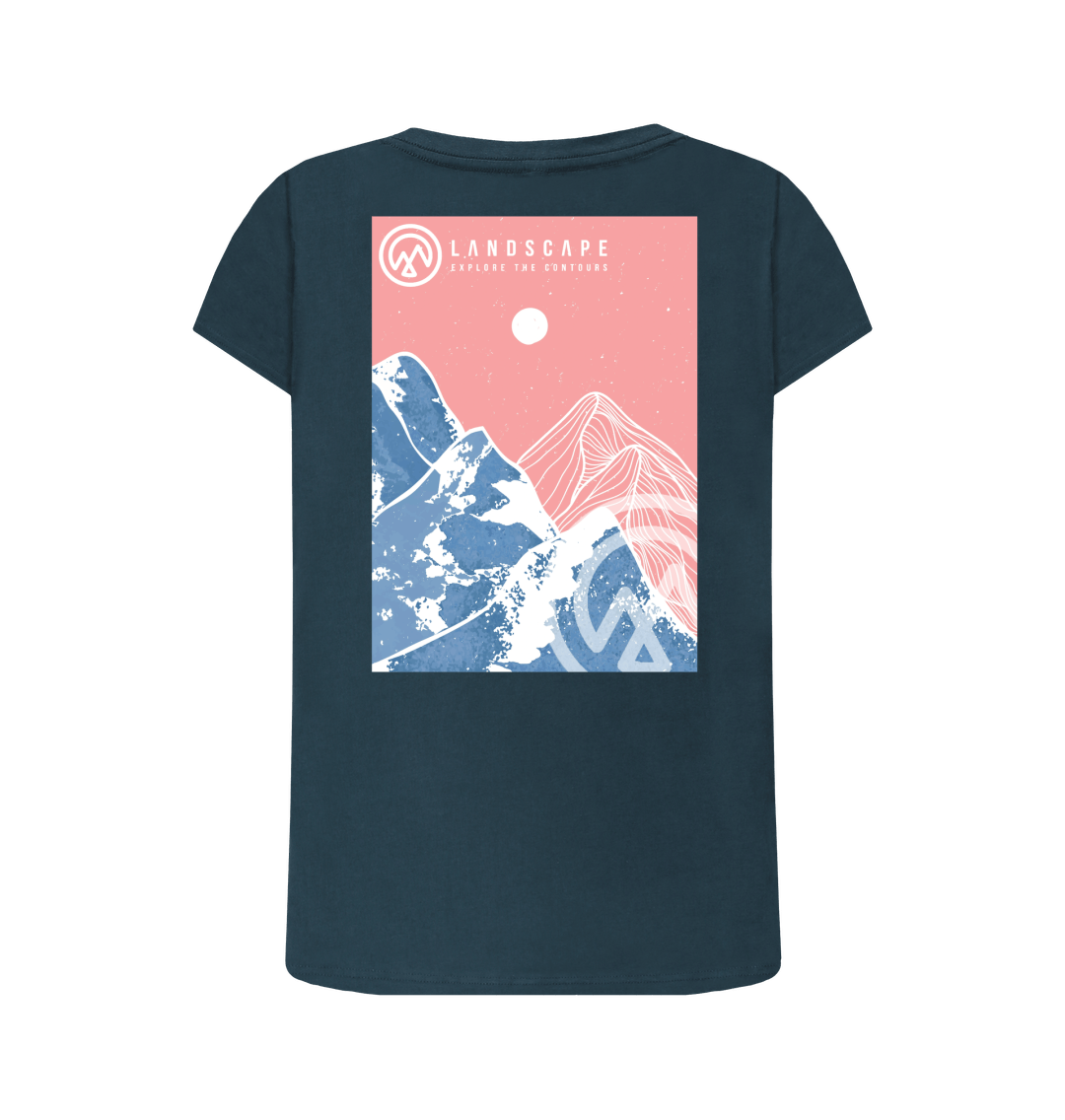 Denim Blue Printed T-shirt Back