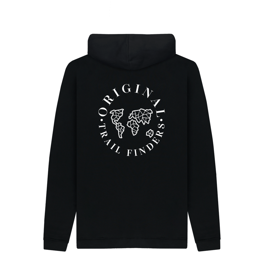 Black Printed Hoody Back