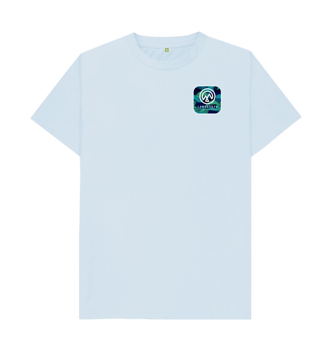 Sky Blue LANDSCAPE Big Wave Unisex Recycled T-Shirt