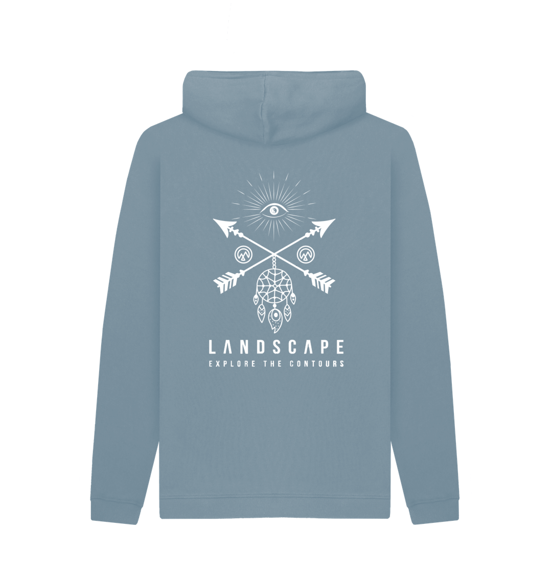Stone Blue Printed Hoody Back