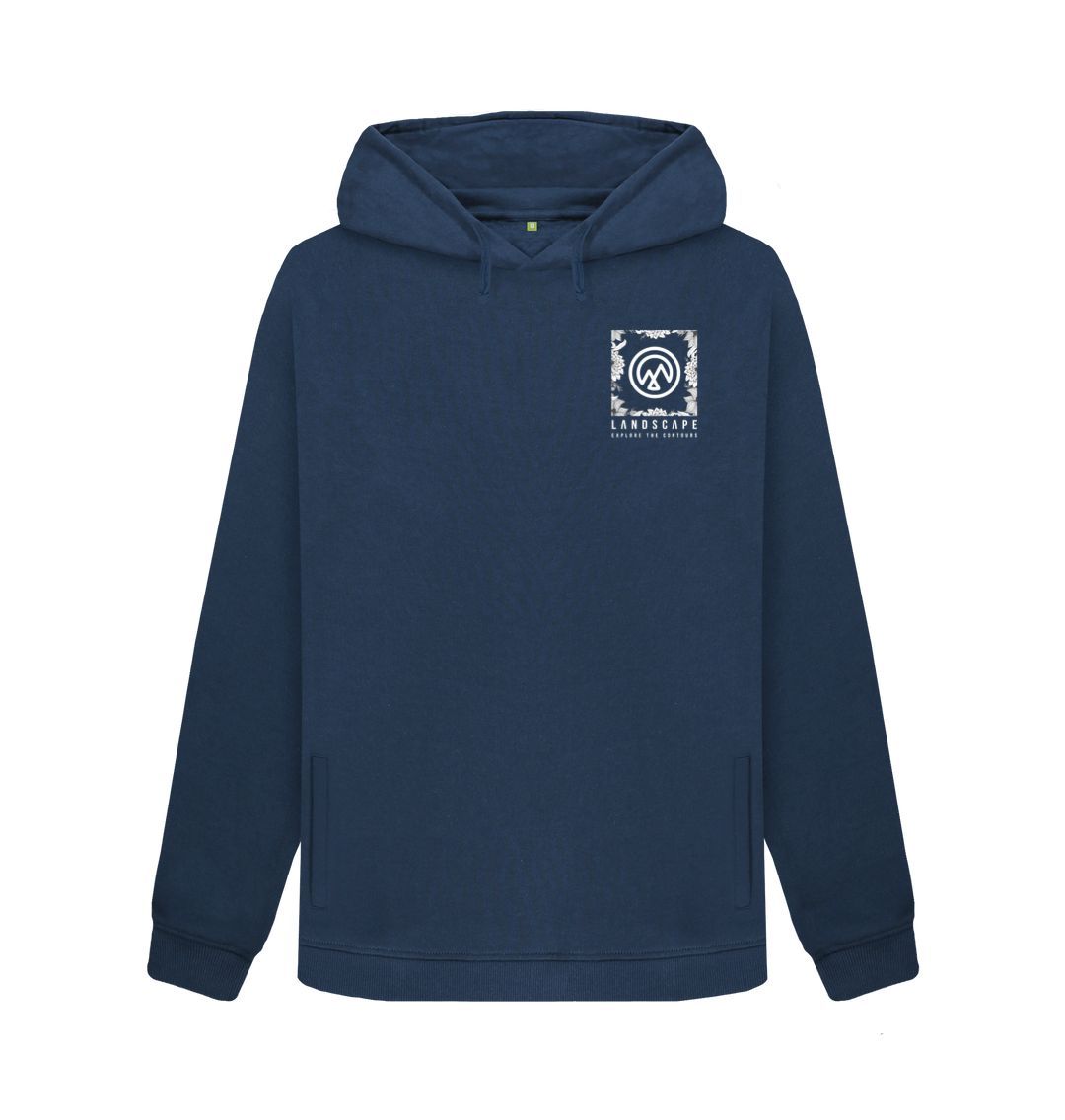 Navy Blue LANDSCAPE Floral Logo Ladies Oversized Recyclable Jumper