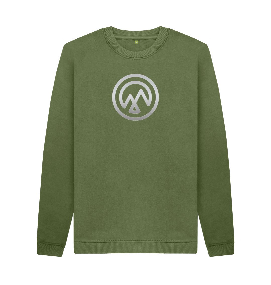 Khaki LANDSCAPE Mountain Stencil Logo Unisex Jumper