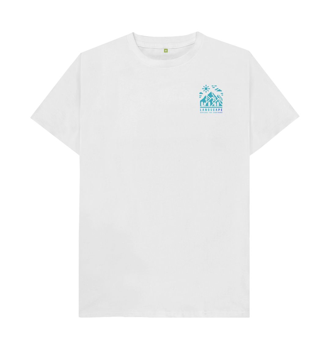 White LANDSCAPE Blue View Recyclable T Shirt