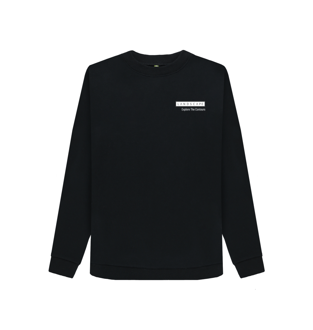 Black Printed Sweater Front