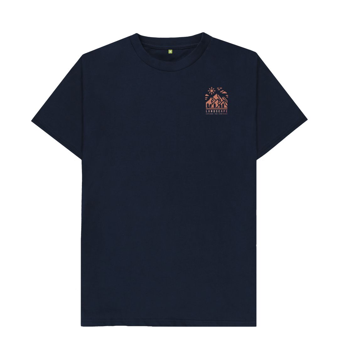 Navy Blue LANDSCAPE Warm View Recyclable T Shirt