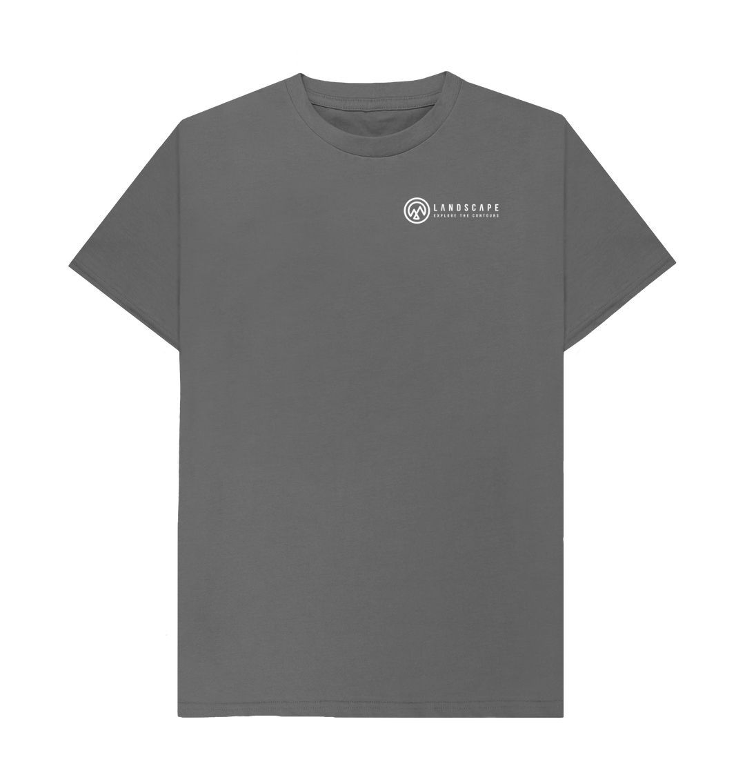 Slate Grey LANDSCAPE Sunset Logo Stamp Recyclable T - Shirt