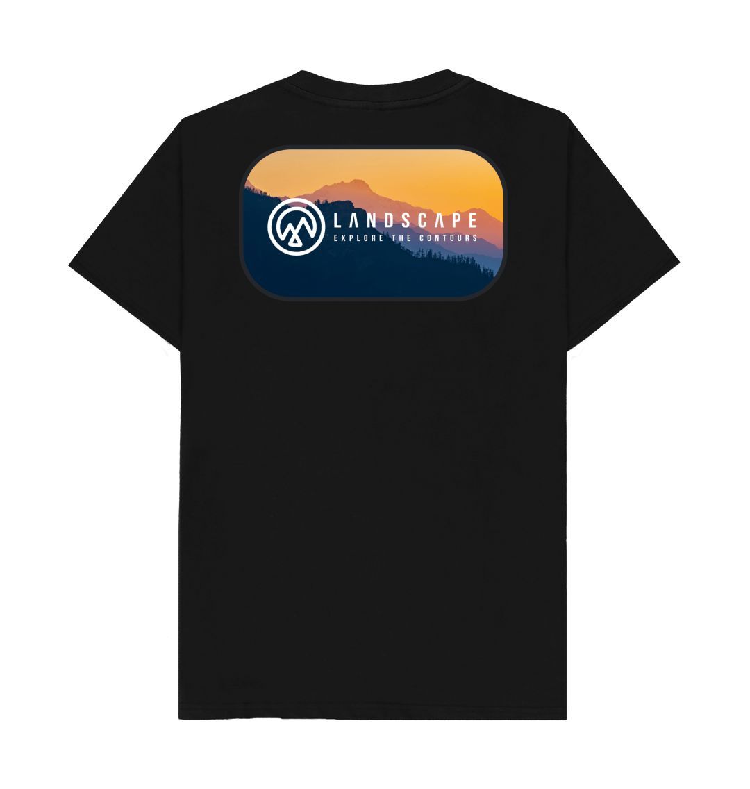 LANDSCAPE Explore The Mountain Range Unisex Recyclable T Shirt - Black