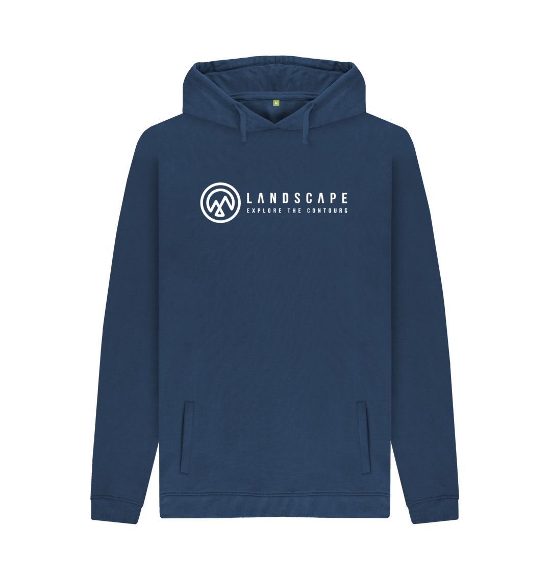 Navy LANDSCAPE Big Wave Unisex Recyclable  Hoodie