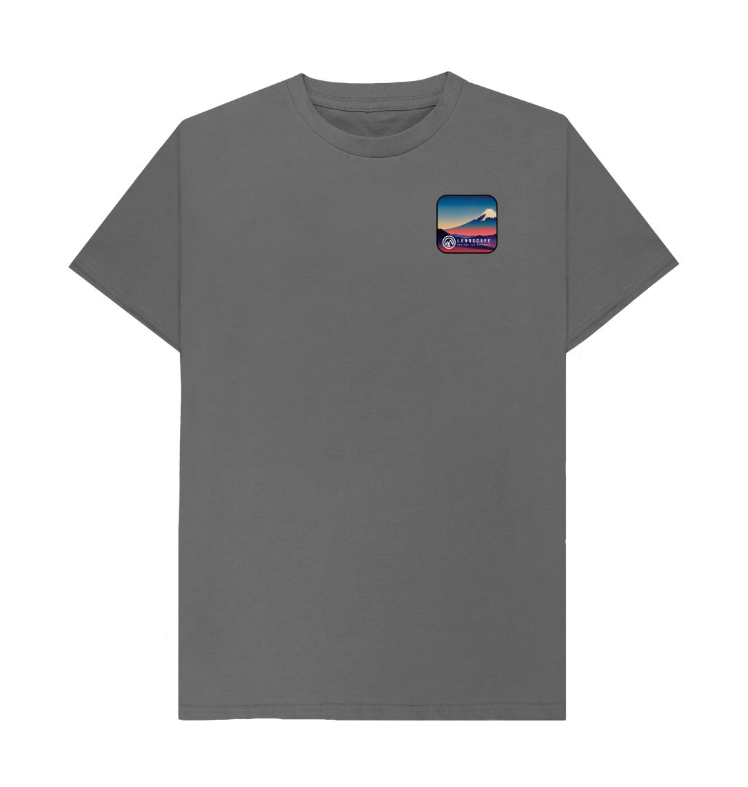 Slate Grey LANDSCAPE Mountain Range Logo Unisex Recyclable Logo T Shirt