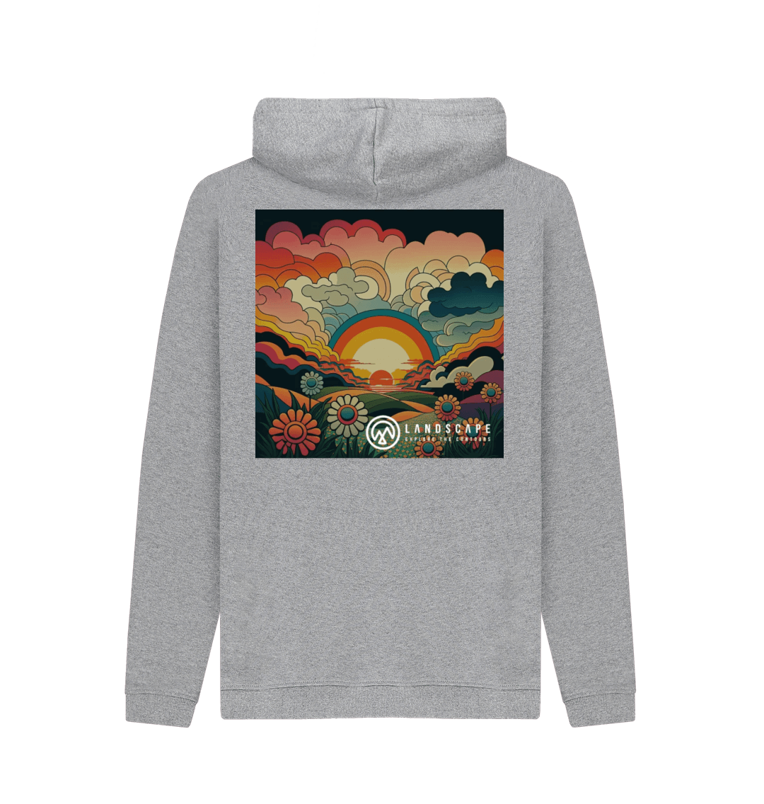 Light Heather Printed Hoody Back