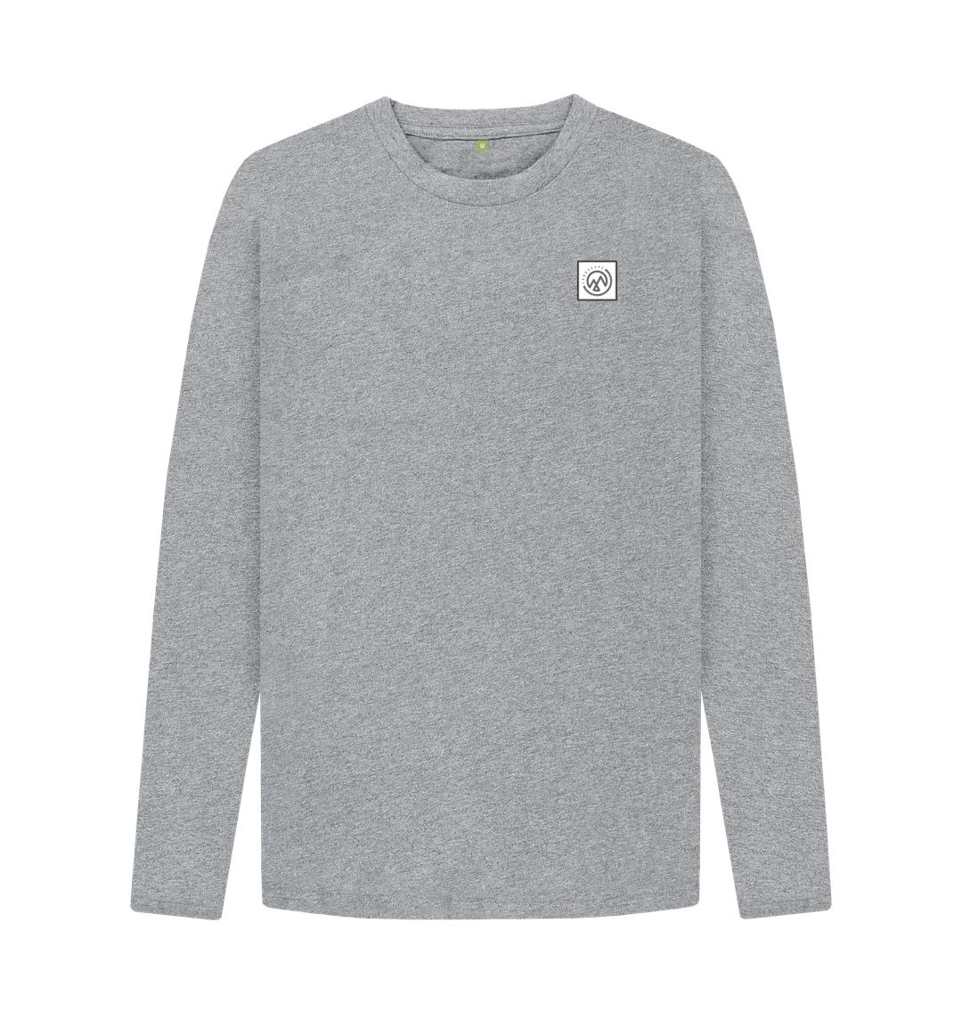 Athletic Grey LANDSCAPE Sunset Mountain Long Sleeved T-shirt - Unisex