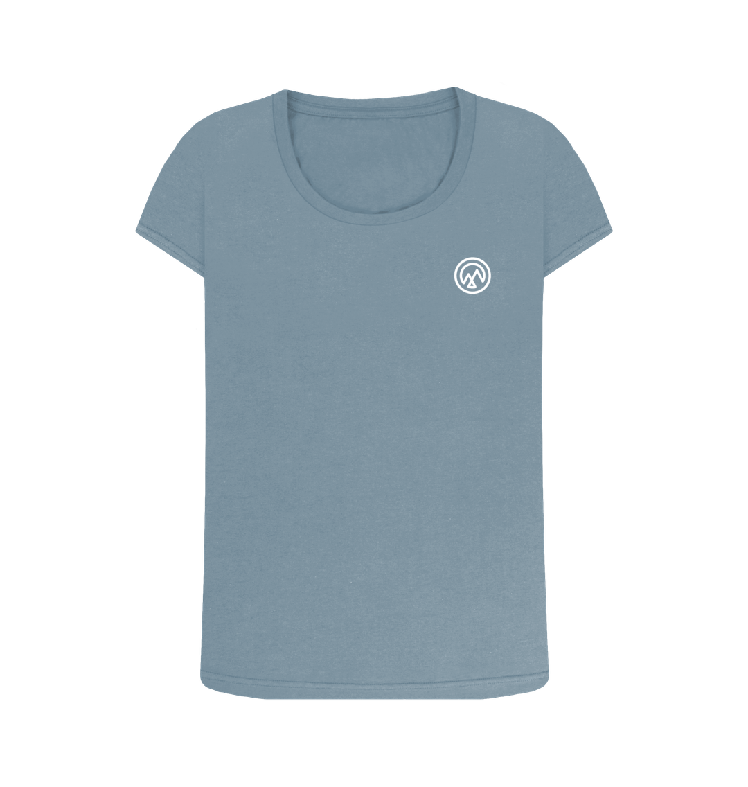 Stone Blue Printed T-shirt Front