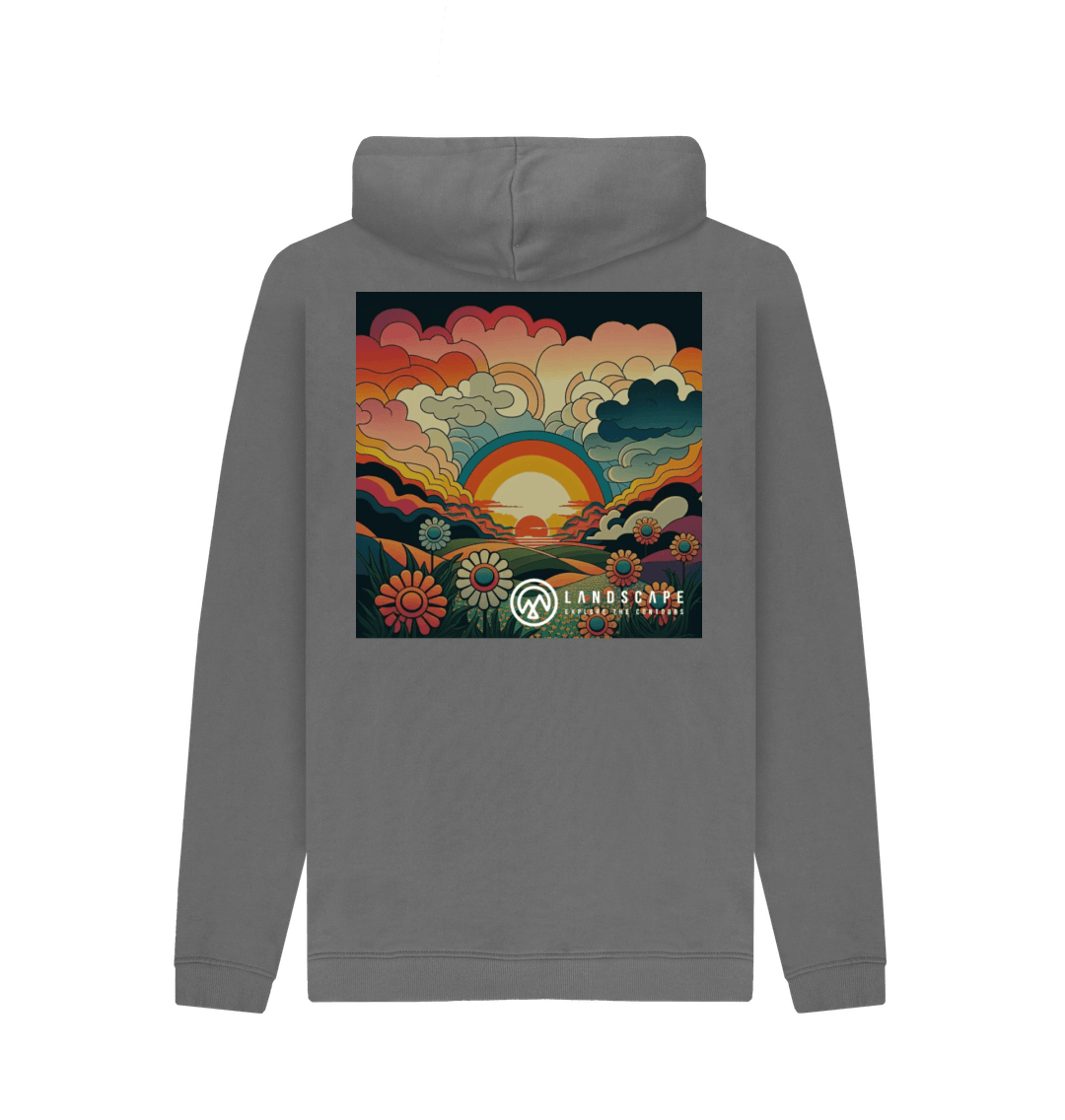 Slate Grey Printed Hoody Back