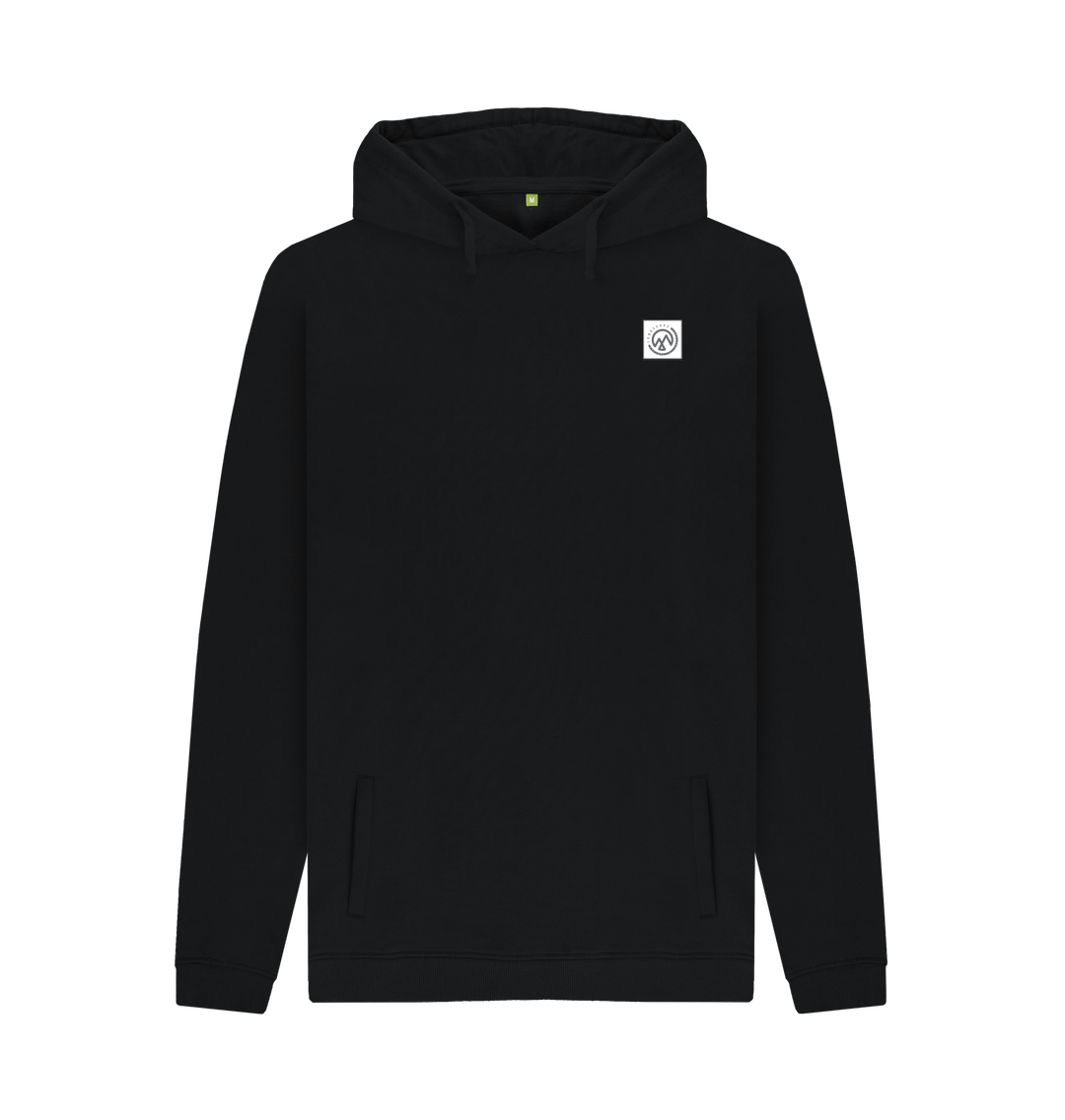 Black Printed Hoody Front