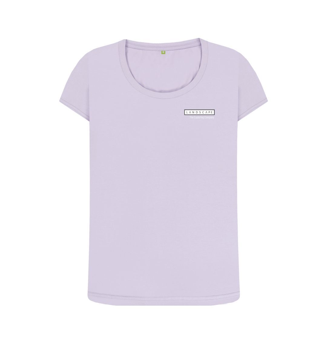 Violet LANDSCAPE Surfs Up Womans Scoop Neck T-shirt