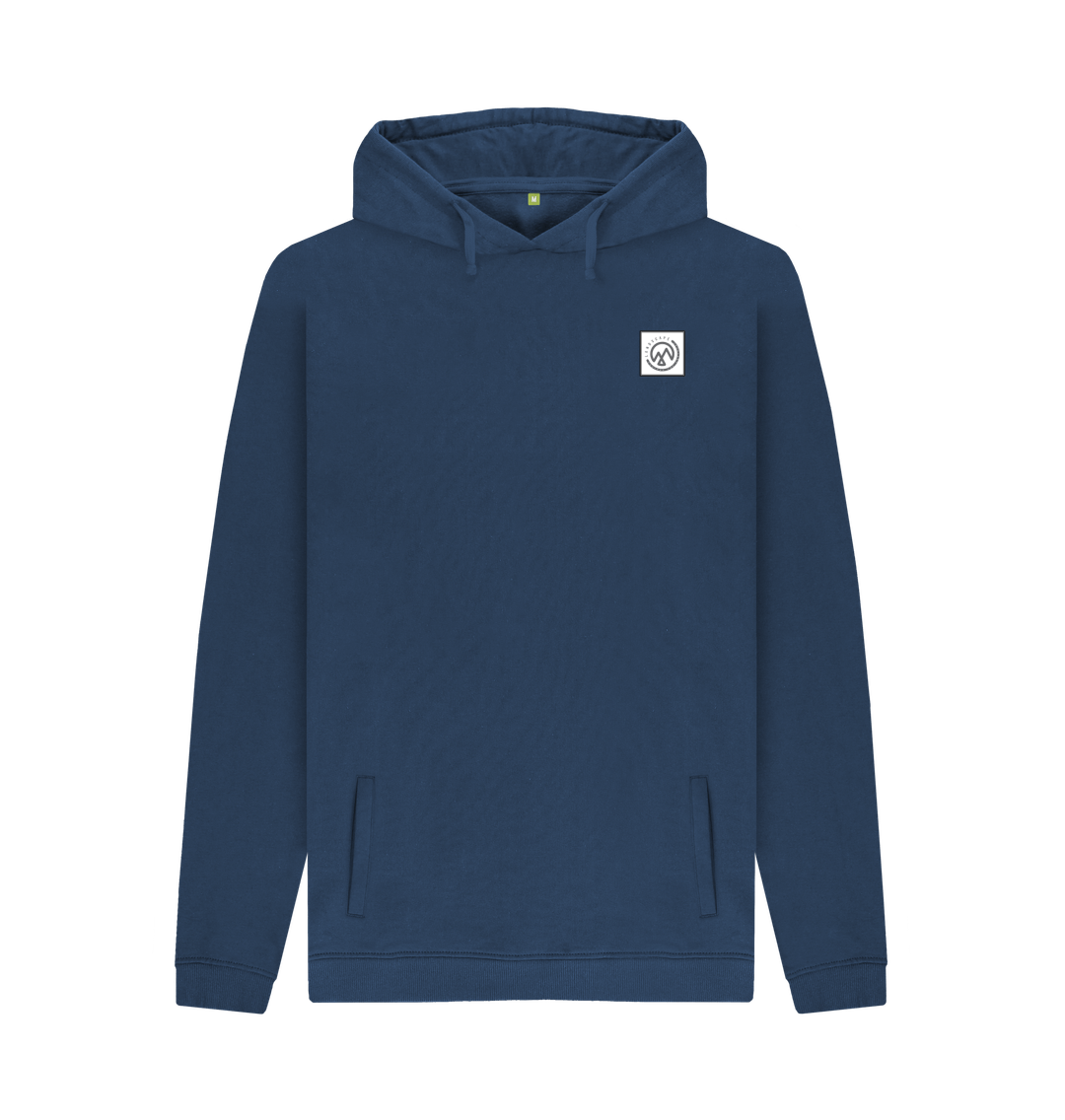 Navy Printed Hoody Front