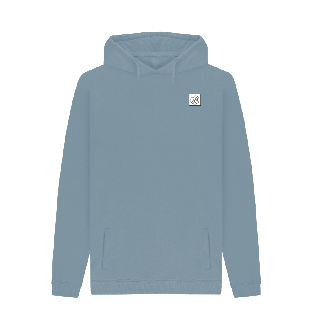 Stone Blue Printed Hoody Front