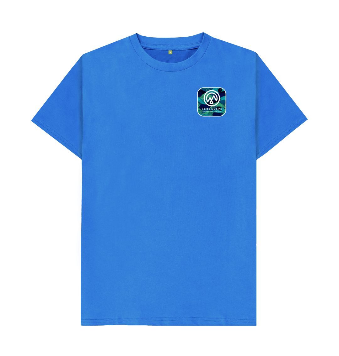 Bright Blue LANDSCAPE Big Wave Unisex Recycled T-Shirt