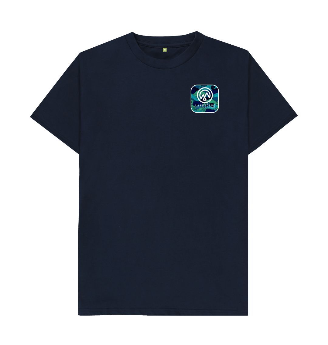 Navy Blue LANDSCAPE Big Wave Unisex Recycled T-Shirt