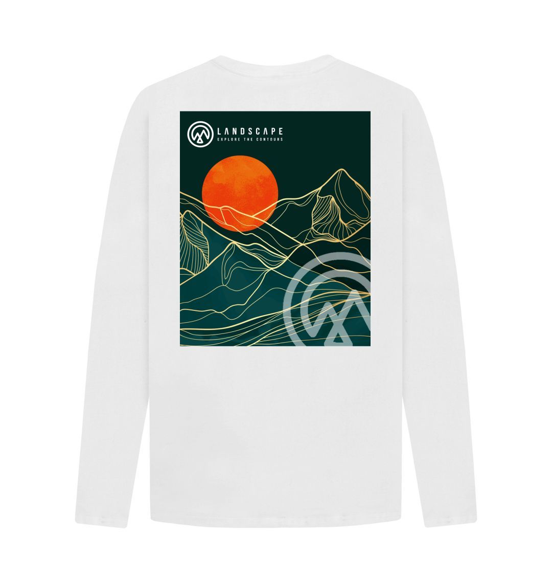 LANDSCAPE Sun Mountain Abstract Long Sleeve Recyclable T Shirt