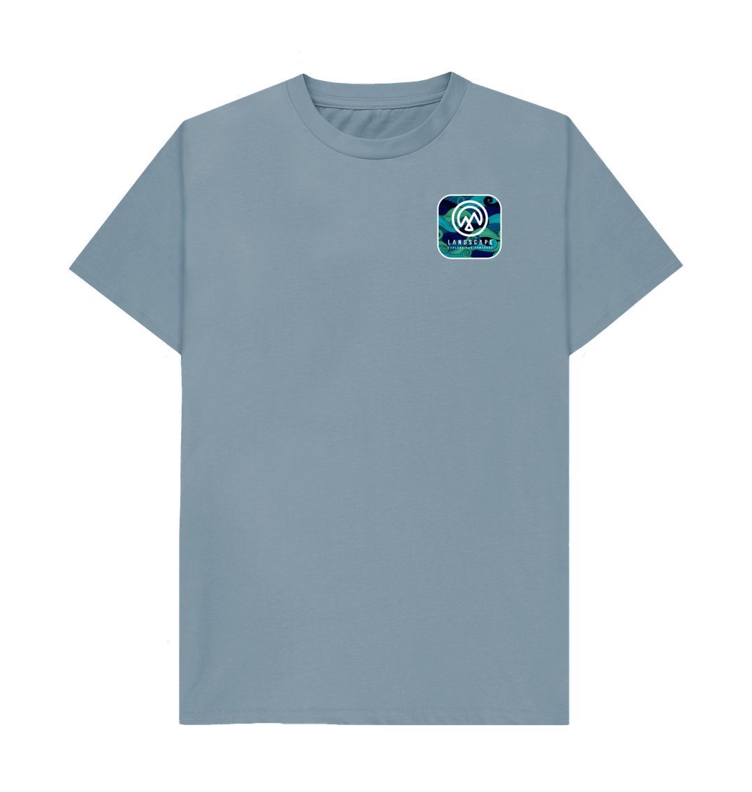 Stone Blue LANDSCAPE Big Wave Unisex Recycled T-Shirt