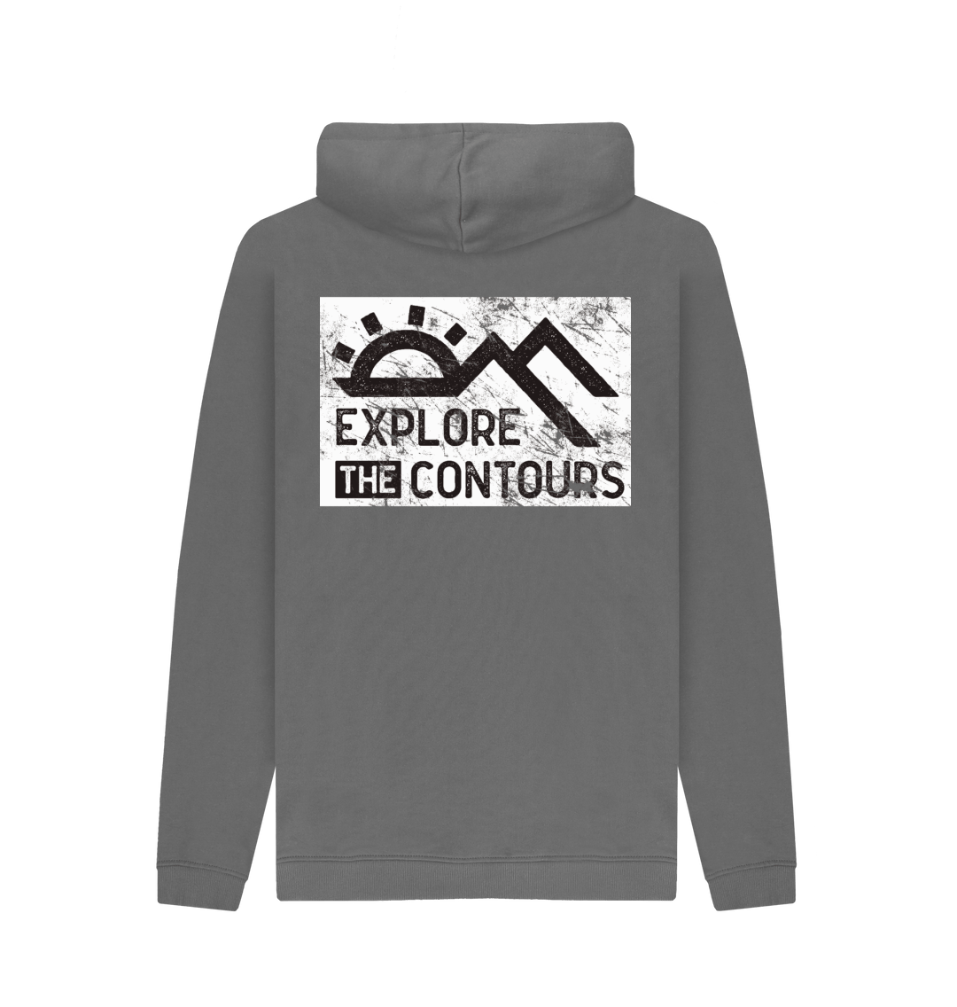 Slate Grey Printed Hoody Back
