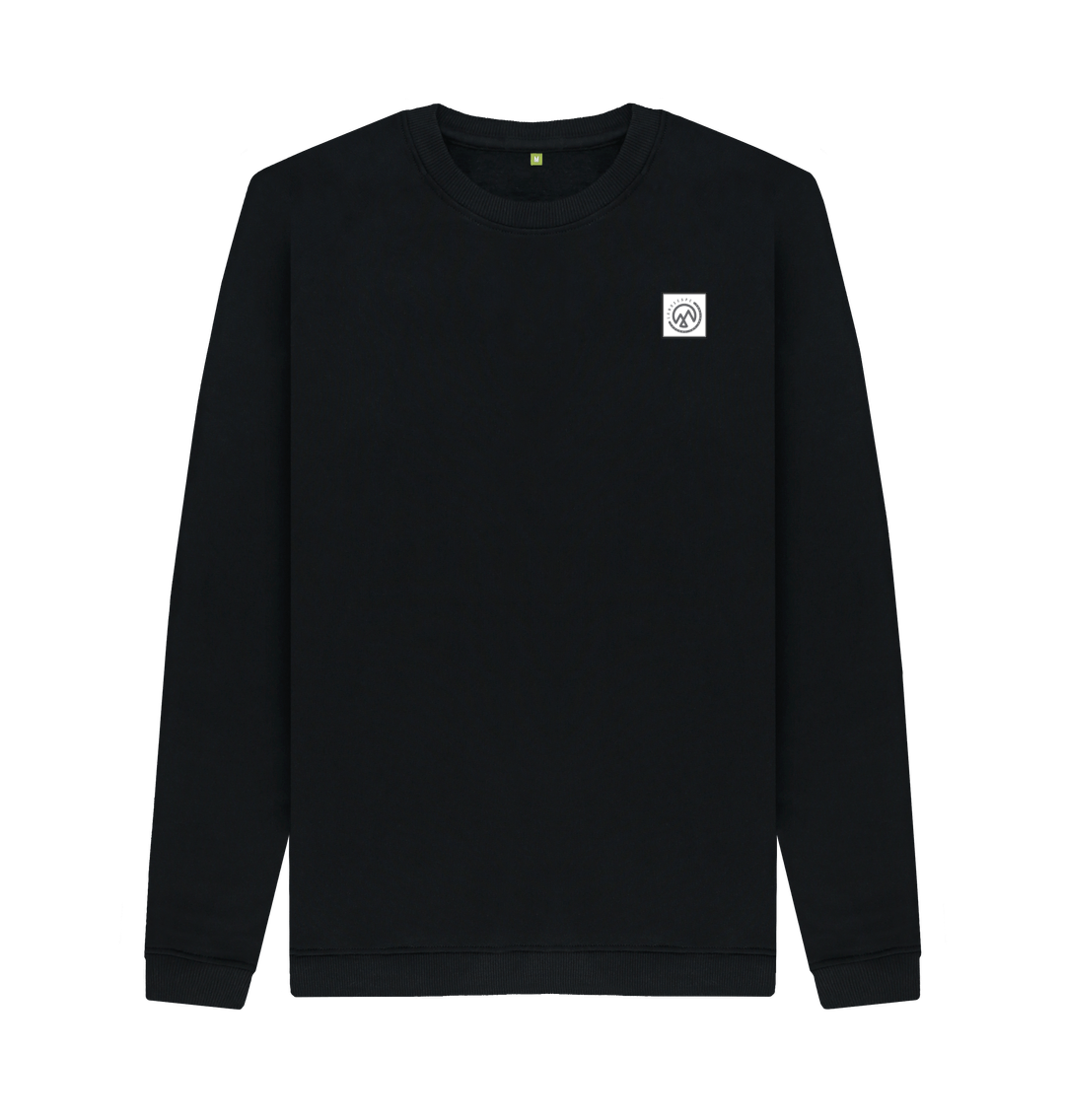 Black Printed Sweater Front