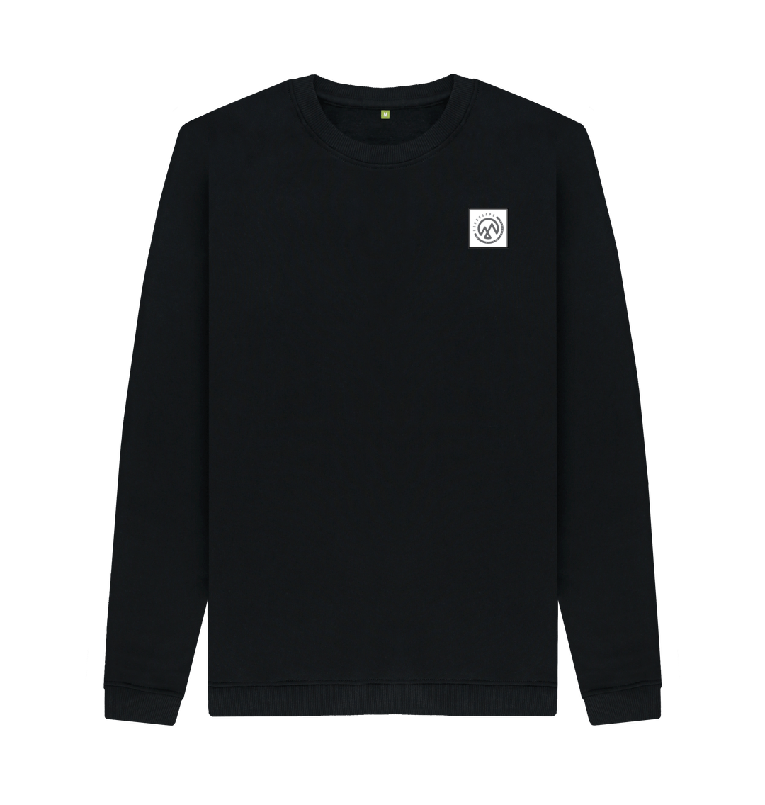 Black Printed Sweater Front